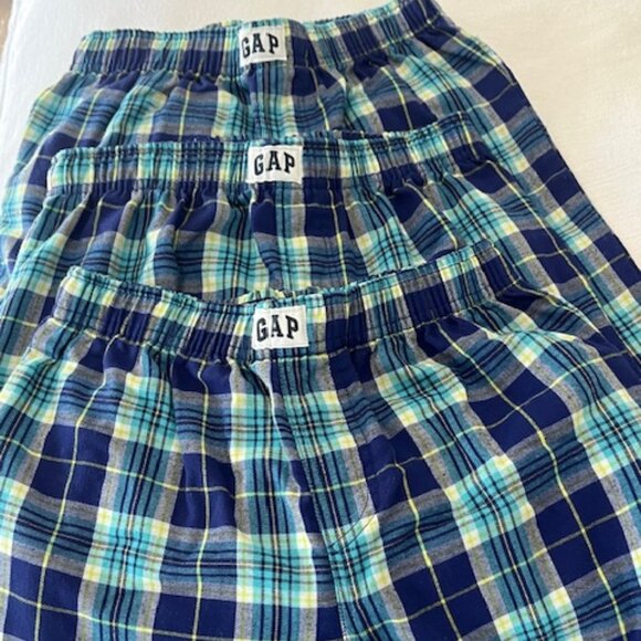 Boys Gap Flannel Pajama Pants - Size 10, Set of 3 - Picture 1 of 5
